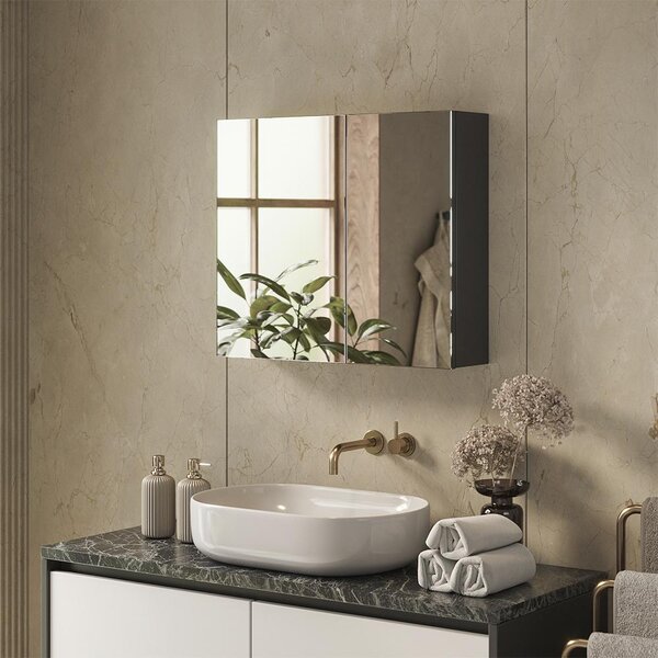 Koupelnová zrcadlová skříňka Vicco Lavia Antracit 70 x 60.2 cm, Model 66092