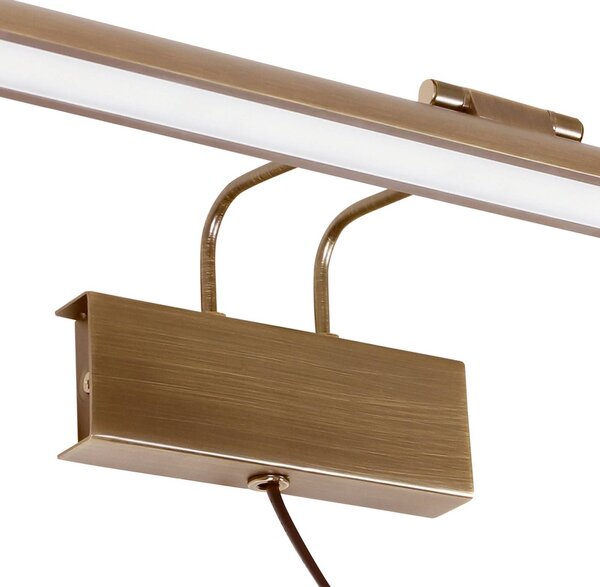 Steinhauer LED nástěnné světlo Litho, bronzová, kov, šířka 60 cm, stmívatelný, Bronz / starožitná mosaz, Obývací pokoj / jídelna, kov, Nástěnné svítidlo