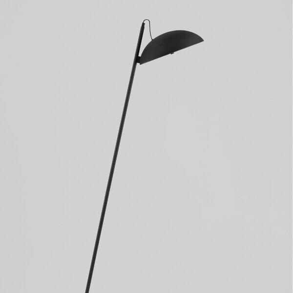 Černá kovová stojací LED lampa Nova Luce Flute 153 cm
