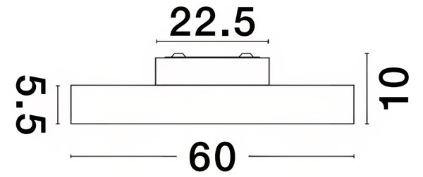 Černé kovové stropní LED světlo Nova Luce Perfect 60 cm