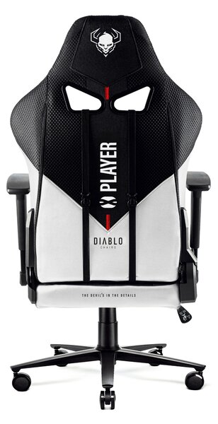Látková herní židle Diablo X-Player 2.0 Normal Size: bílo-černá