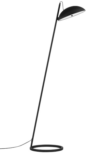 Černá kovová stojací LED lampa Nova Luce Flute 153 cm