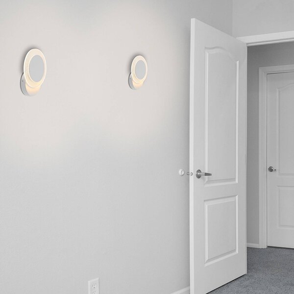 Steinhauer LED nástěnné světlo Lido, bílé, kovové, 2 700 K, stmívatelný, Bílá / opál, Obývací pokoj / jídelna, kov