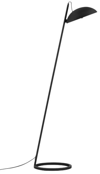Černá kovová stojací LED lampa Nova Luce Flute 153 cm