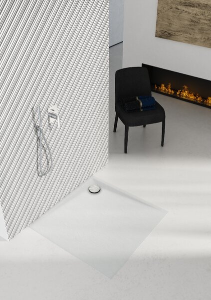 Schedline Libra White Stone čtvercová sprchová vanička 90x90 cm bílá 3SP.L1K-9090/B/ST