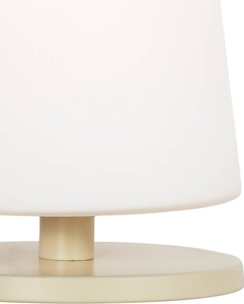 Steinhauer Stolní lampa Ancilla, krémová, výška 26 cm, kov, sklo, E27, Krémová / jantar, Obývací pokoj / jídelna, kov