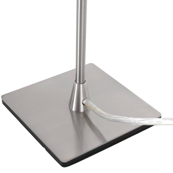 Steinhauer Stolní lampa Ancilla, ocel, výška 33 cm, kov, sklo, E14, Hliník / šedá / zinek, Obývací pokoj / jídelna, kov
