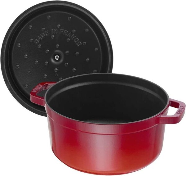 Litinový hrnec Staub 26 cm, višeň