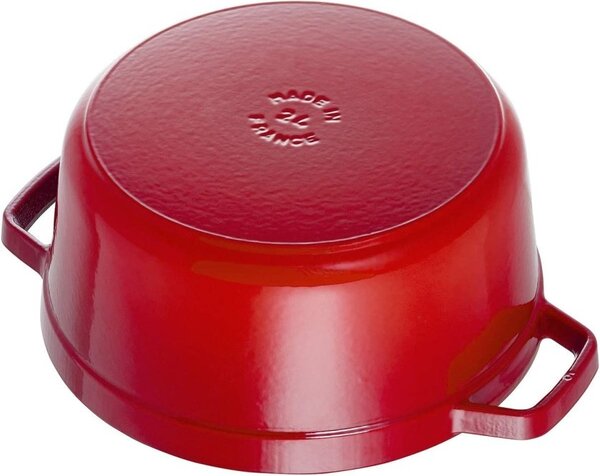 Litinový hrnec Staub 26 cm, višeň