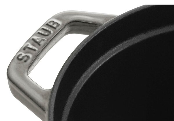 Oválný litinový hrnec Staub 31 cm, šedý