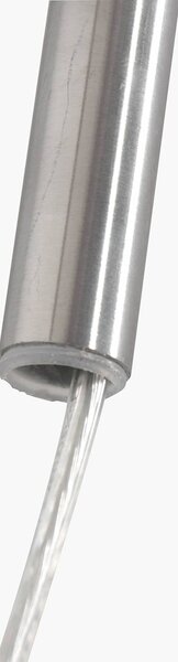 Steinhauer Nástěnné světlo Sparkled Light 4403ST, ocel/černý nylon, E27, Hliník / šedá / zinek, Obývací pokoj / jídelna, kov, Moderní