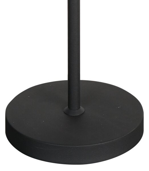 Mexlite Stolní lampa Noor černá/pletenina černá-přírodní, výška 50 cm, E27, Černá, Obývací pokoj / jídelna, kov