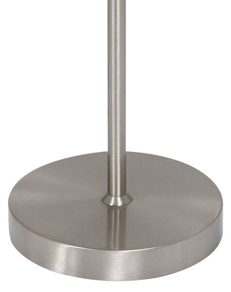 Mexlite Stolní lampa Noor, ocel/zlatý velur, výška 50 cm, E27, Hliník / šedá / zinek, Obývací pokoj / jídelna, kov