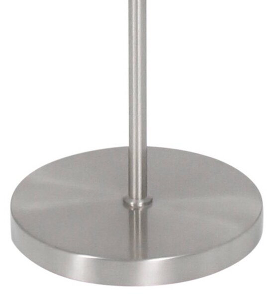 Mexlite Stojací lampa Noor, ocel/zlatý velur, výška 144 cm, E27, Hliník / šedá / zinek, Obývací pokoj / jídelna, kov
