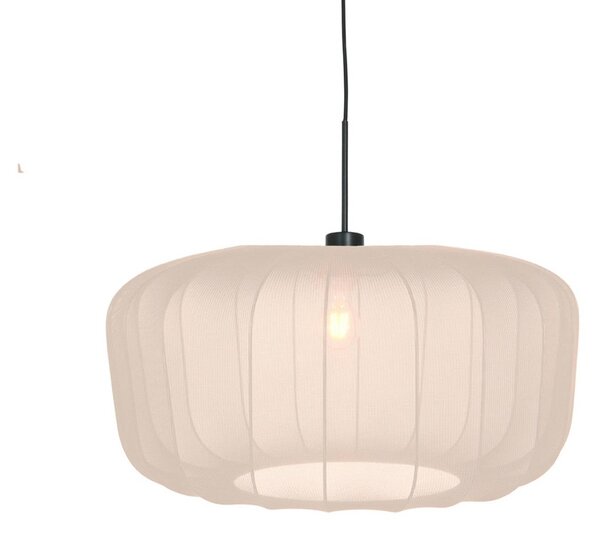 Steinhauer Závěsné světlo Sparkled Light, nylon krémový, Ø 60 cm, E27, stmívatelný, Krémová / jantar, Obývací pokoj / jídelna, Textil / tkanina / hedvábí, Moderní