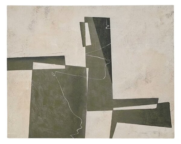Zelený abstraktní obraz Kave Home Fida 118 x 94 cm
