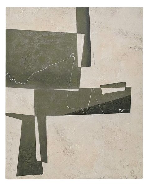 Zelený abstraktní obraz Kave Home Fida 118 x 94 cm
