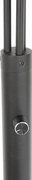 Steinhauer Stojací lampa Nox Light, 3 žárovky, černá, bambusové pletivo, E27, Černá, Obývací pokoj / jídelna, kov