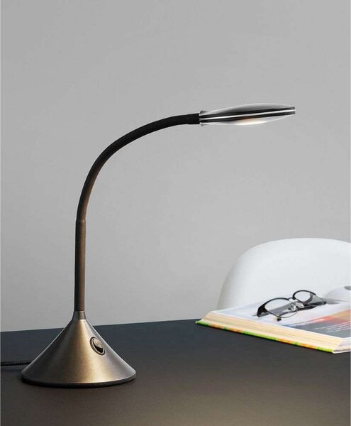 Stolní lampa Halo Design, Černá, Pracovna, Plast