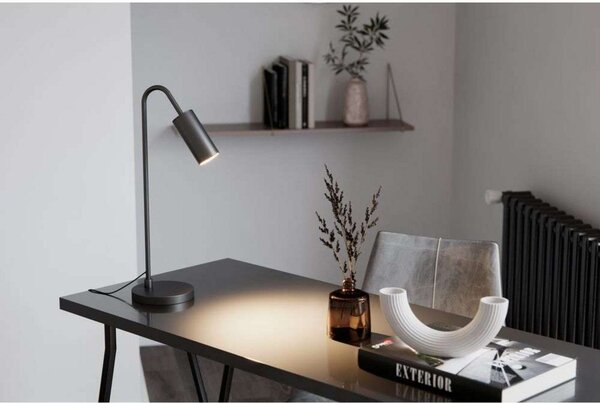 Stolní lampa By Rydéns, Curve, Černá, Obývací pokoj, Kov, Moderní