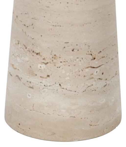 Anne Light Stolní lampa Travino, výška 49 cm, travertin, mořská tráva, E27, Krémová / jantar, Obývací pokoj / jídelna, Kámen