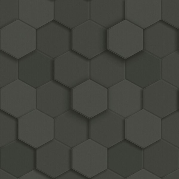 Vliesová tapeta na zeď, černá, hexagony, 347854, 3D Reflections, Origin