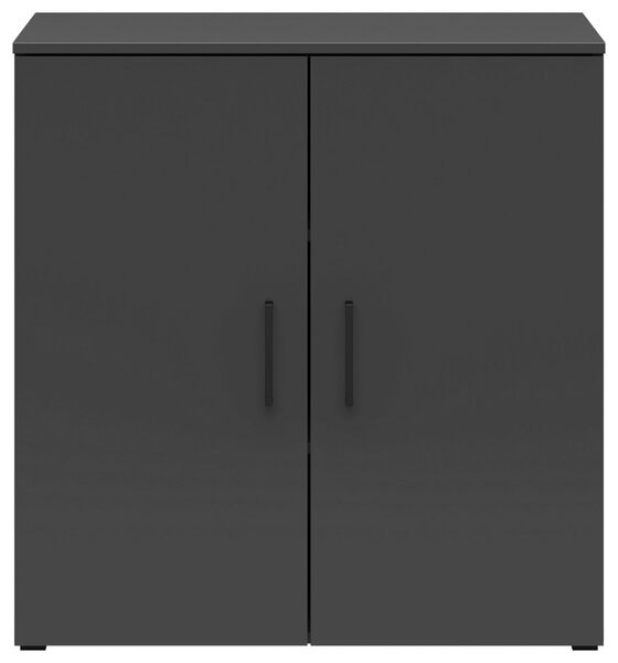 KOMODA, barvy grafitu, 80/83/40 cm Carryhome - Široké komody
