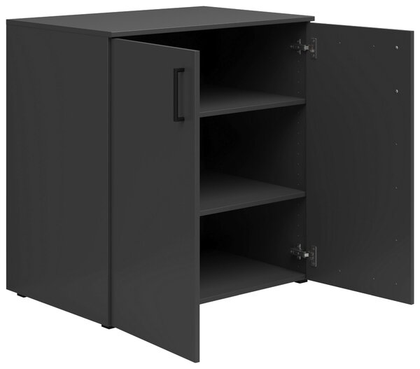 KOMODA, barvy grafitu, 80/83/52 cm Carryhome - Široké komody