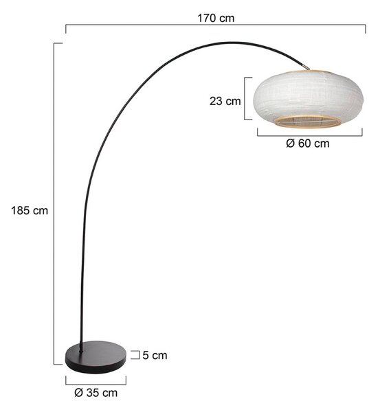 Mexlite Stojací lampa Solva, černá/šedé plátno, výška 185 cm, Černá, Obývací pokoj / jídelna, kov