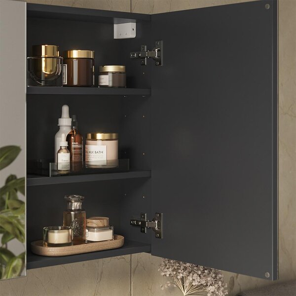 Koupelnová zrcadlová skříňka Vicco Lavia Antracit 80 x 60.2 cm, Model 66096
