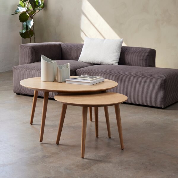 Unique Furniture Set dubových konferenčních stolků Adda 58/88 cm