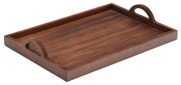 Hnědý dřevěný podnos Kave Home Rommu 50,8 x 35,6 cm