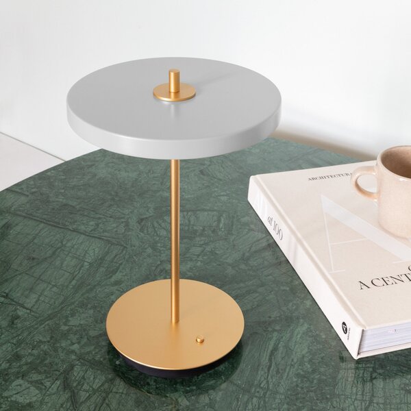Stolní lampa UMAGE, Asteria Move, stmívatelné, Šedá, Obývací pokoj, Kov, Design
