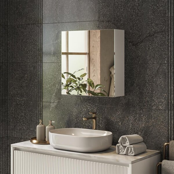 Koupelnová zrcadlová skříňka Vicco Lavia Bílá 60 x 60.2 cm, Model 66086