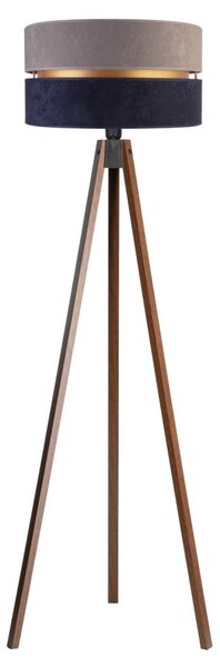 Duolla - Stojací lampa DUO 1xE27/60W/230V pr. 44 cm šedá/modrá/wenge