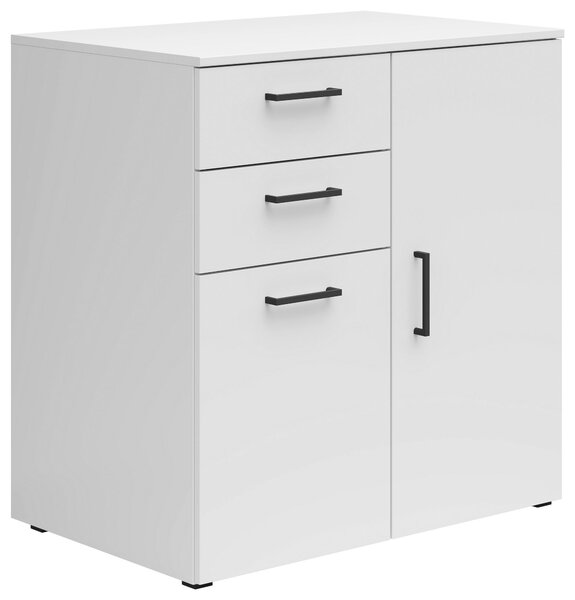 KOMODA, bílá, 80/83/52 cm Carryhome - Široké komody