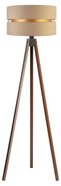 Duolla - Stojací lampa DUO 1xE27/60W/230V pr. 44 cm béžová/wenge