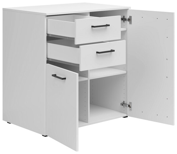 KOMODA, bílá, 80/83/52 cm Carryhome - Široké komody