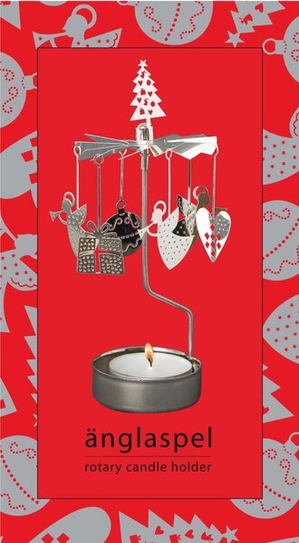 Rotující svícen Christmas Silver
