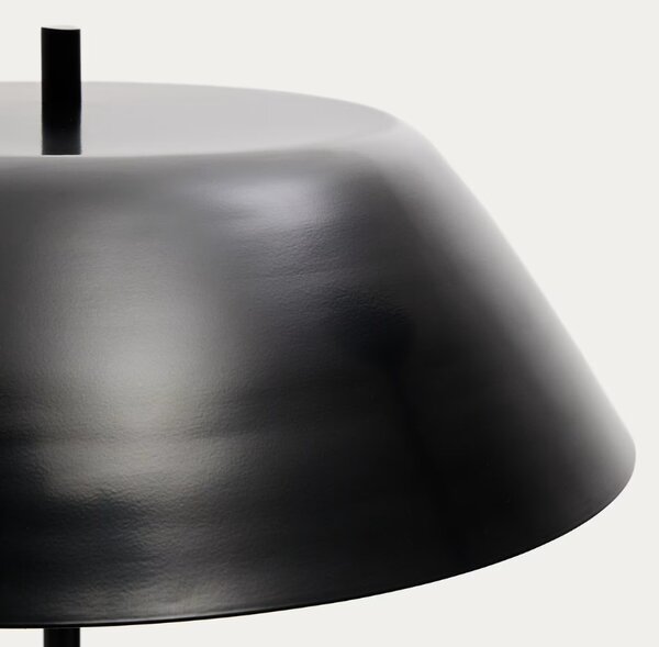 Černá kovová stojací lampa Kave Home Sayra 159 cm