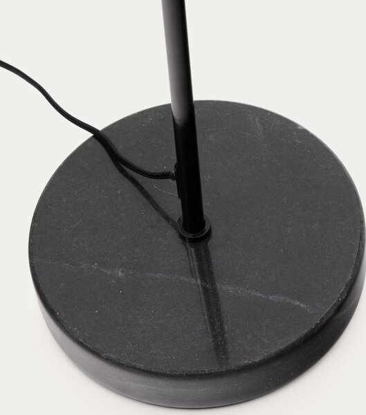 Černá kovová stojací lampa Kave Home Sayra 159 cm
