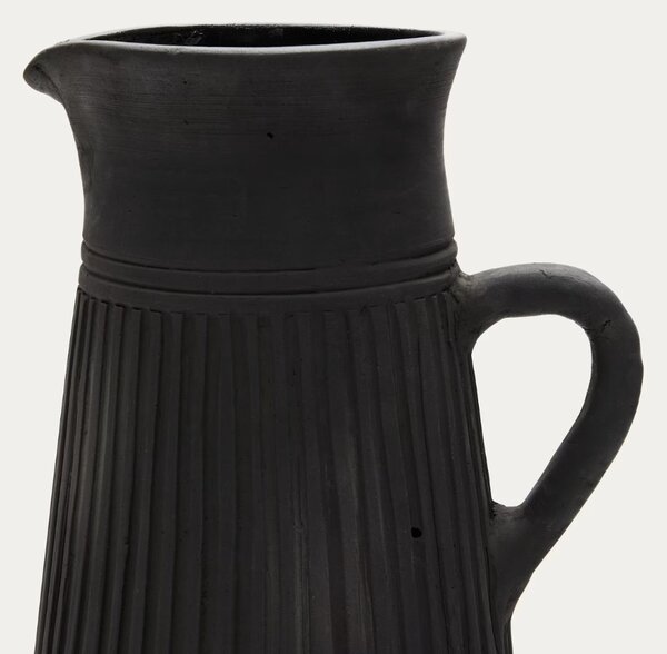 Černá terakotová váza Kave Home Menre 34 cm