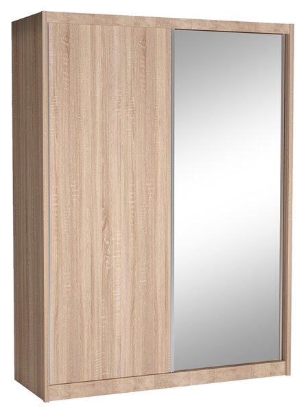 Šatní skříň MACI II | 180 cm | se zrcadlem | sonoma