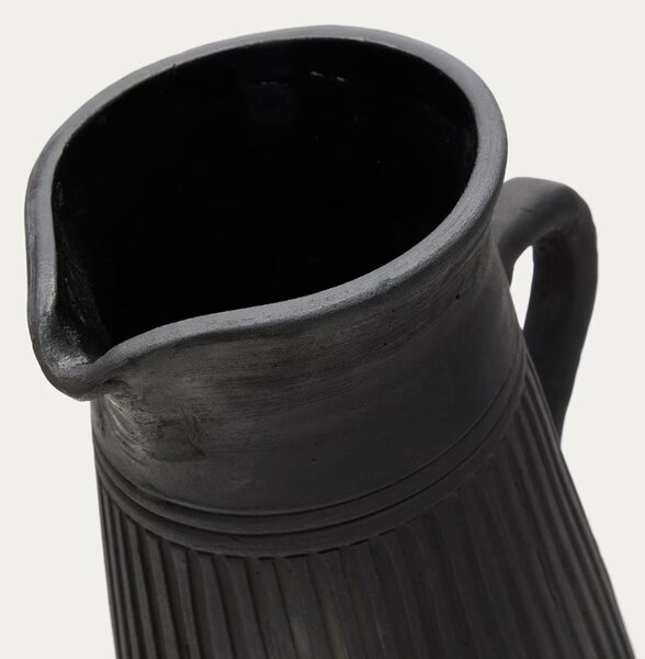 Černá terakotová váza Kave Home Menre 34 cm