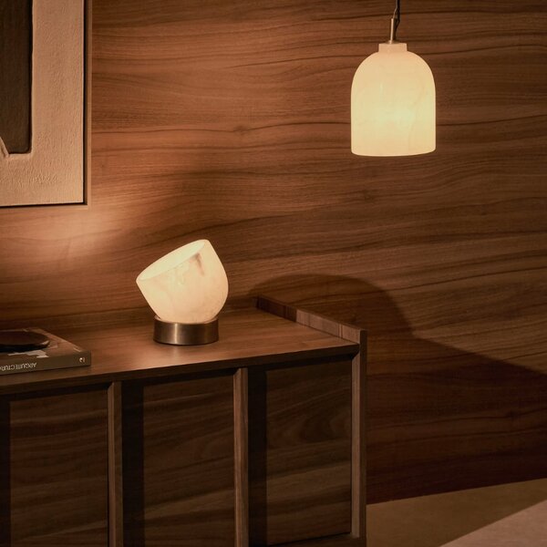 Bílá stolní lampa Kave Home Shenli