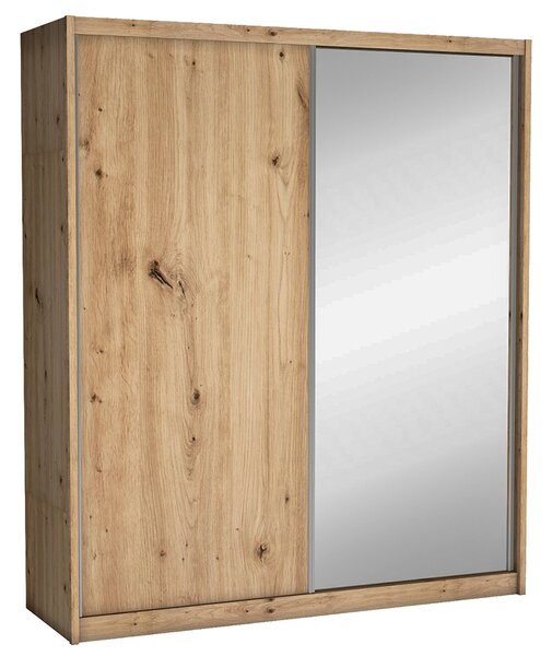 Šatní skříň MACI | 208 cm | se zrcadlem | artisan