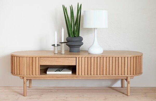 Unique Furniture Dubový TV stolek Carno 160 x 45 cm