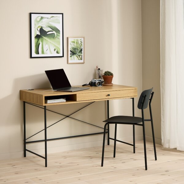 -25 % Dny MOMENTI– Unique Furniture Pracovní stůl Pensacola 120 x 60 cm s dubovým dekorem