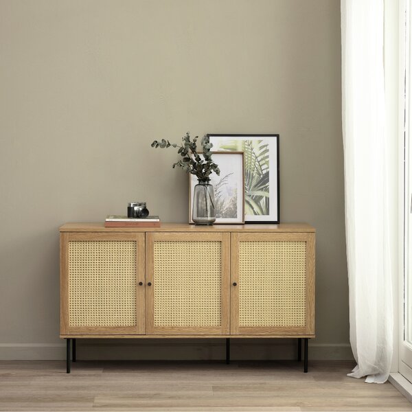 Unique Furniture Komoda Pensacola 140 x 40 cm s dubovým dekorem