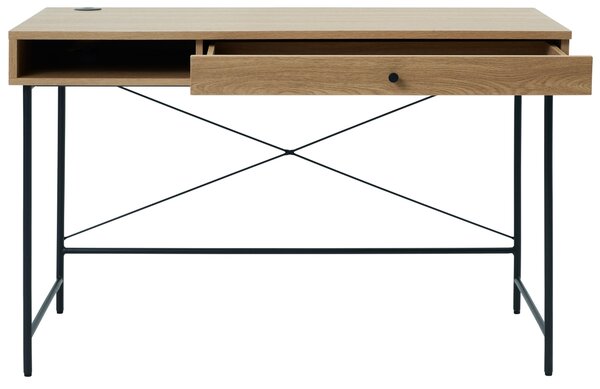 -25 % Dny MOMENTI– Unique Furniture Pracovní stůl Pensacola 120 x 60 cm s dubovým dekorem
